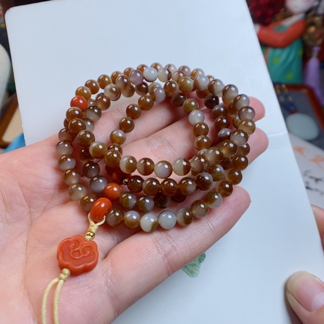 和田玉颈饰未镶嵌6金山糖白