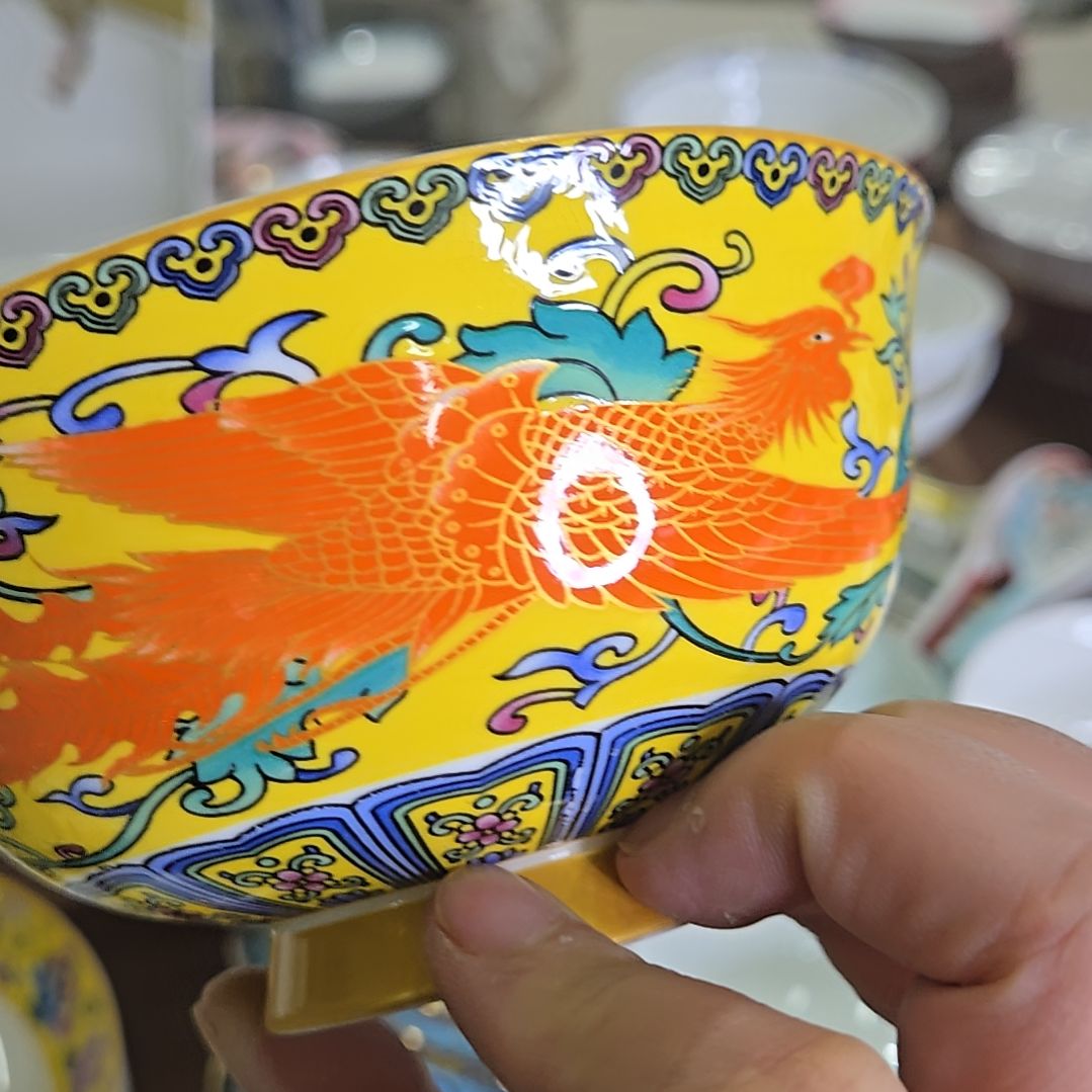 碗微瑕珐琅彩4.5寸6个666666666