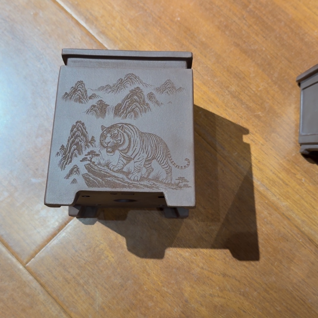 幸***生花盆紫砂原矿紫泥