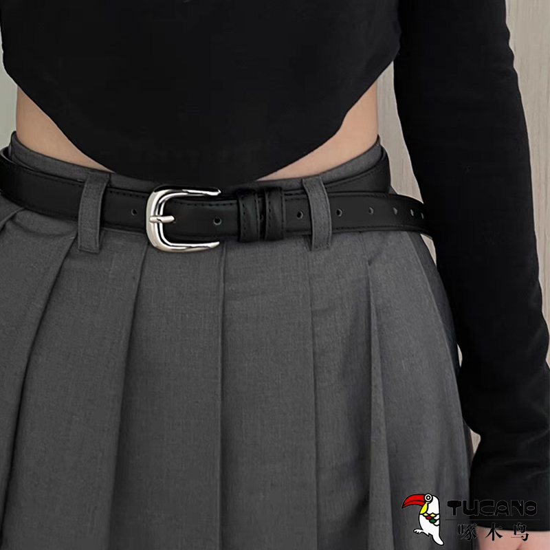 啄木鸟皮带女2025真皮牛皮腰带时尚复古配裙子牛仔裤腰带