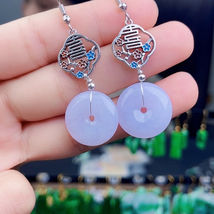 翡翠未镶嵌耳饰饰品