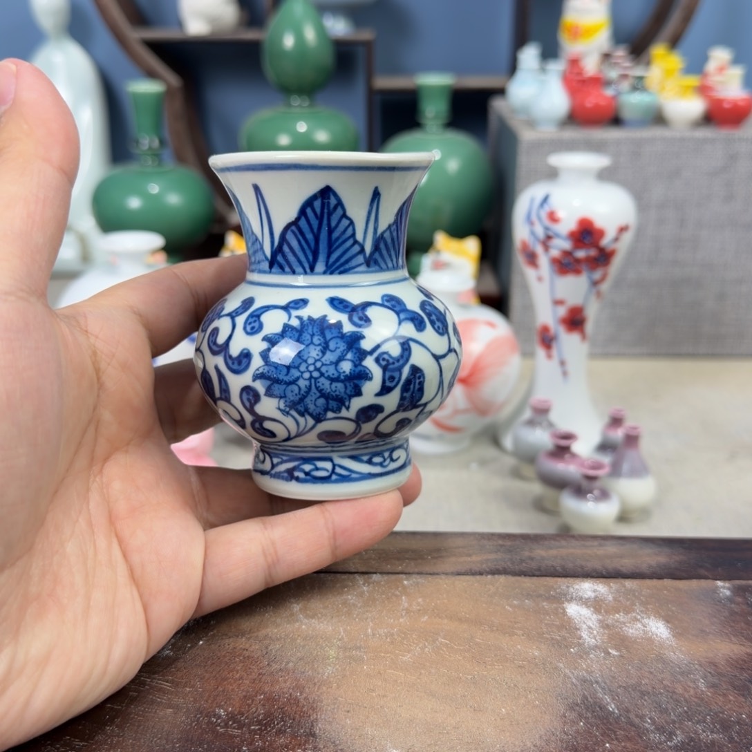 陶瓷手工小花器摆件