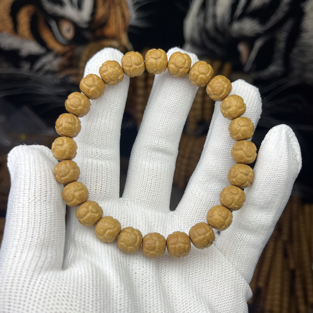 【纯手工饕餮】纯手工原色饕餮猴头核桃手串挂水超强精工男女文玩