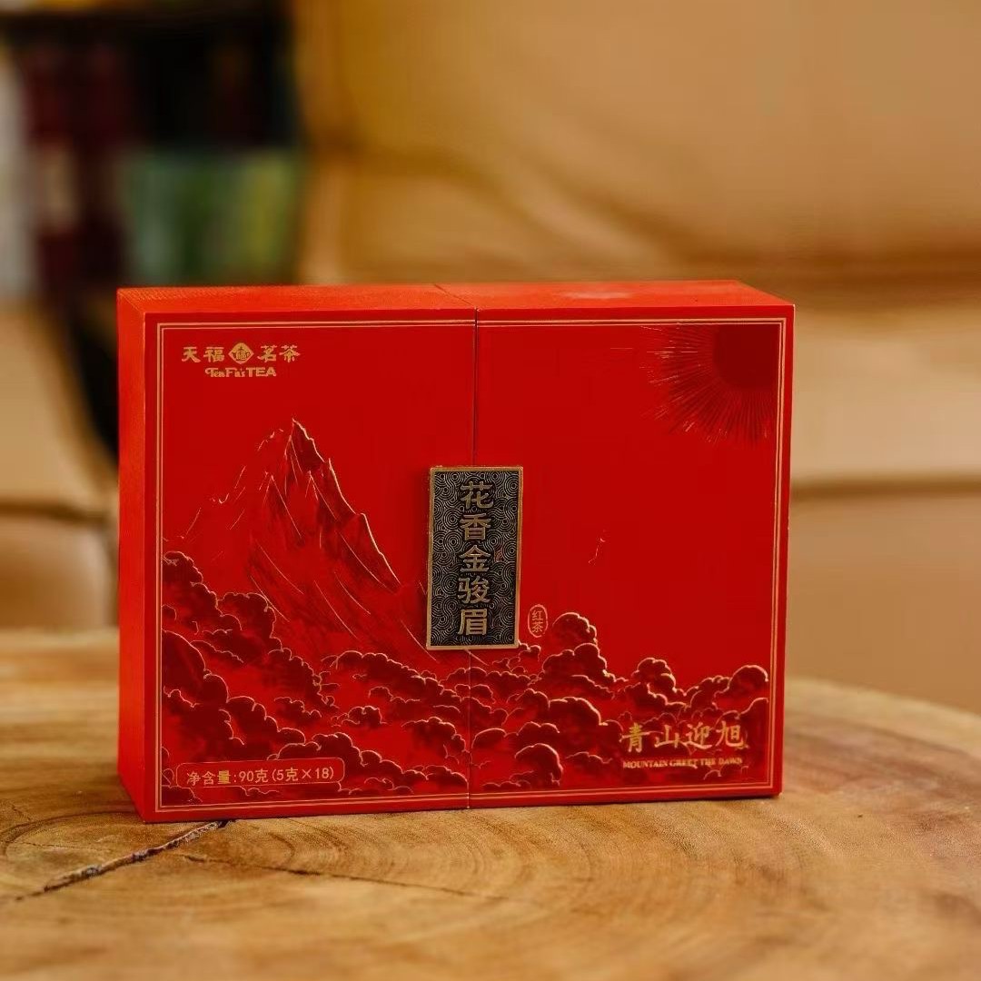 天福茗茶青山迎旭系列花香金骏眉90克