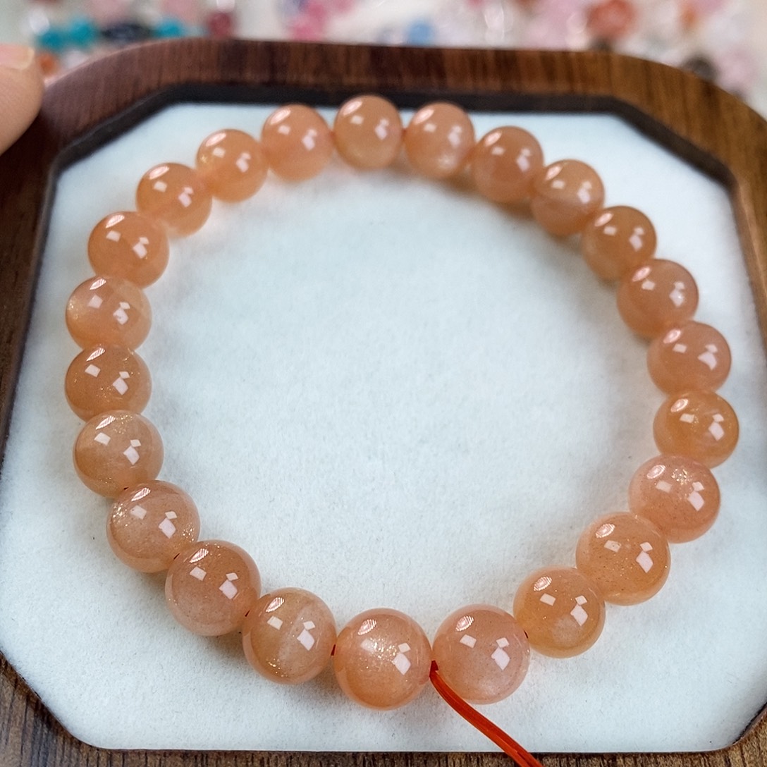 未镶嵌手链水晶橙月光8.3mm