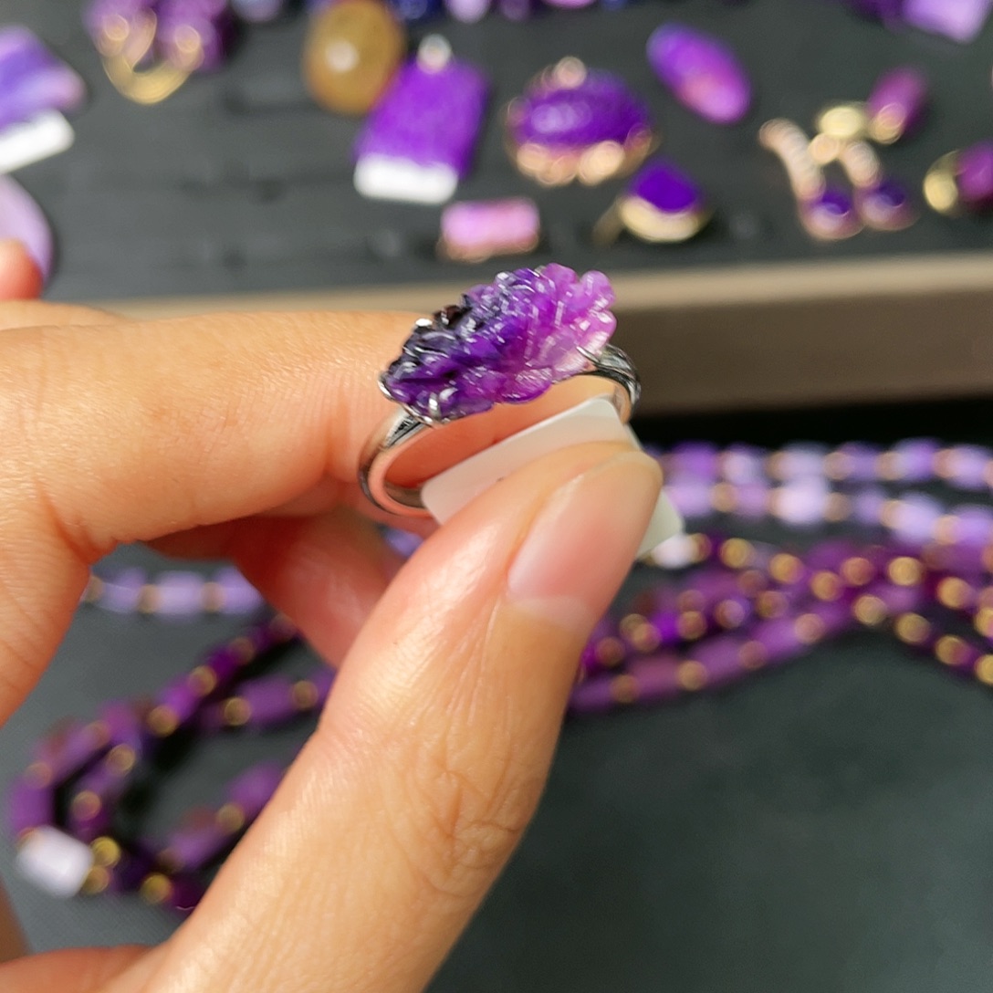 苏纪石（舒俱来）戒指银S925镶嵌