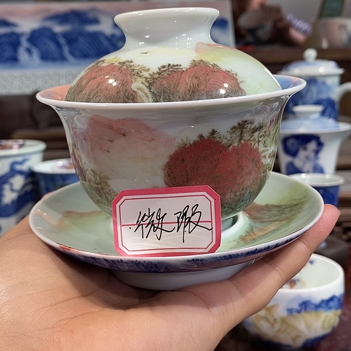 杯牛*桃景德镇手工手绘陶瓷，高亮兴老师作品