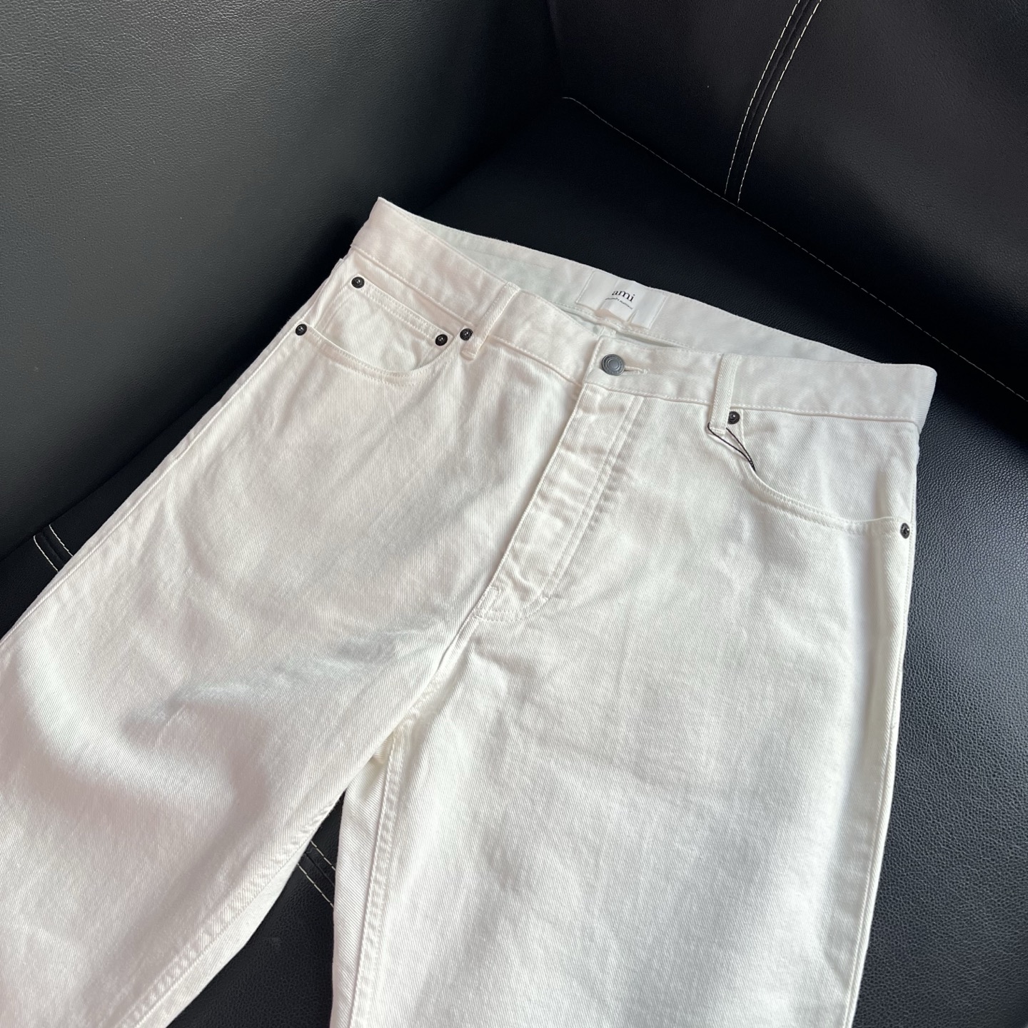 全新未使用 AMIRI Ami男士白色水洗牛仔裤149541百搭时尚潮流休闲