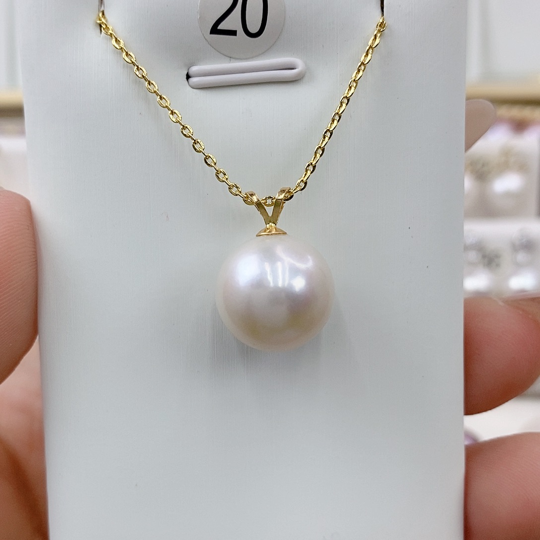 淡水珍珠颈饰18K金镶嵌霞*