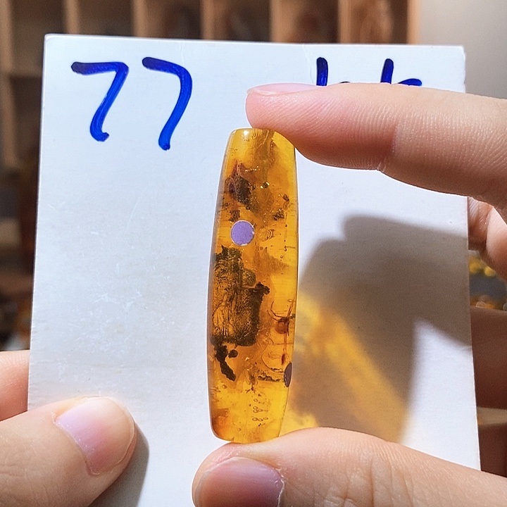 葫***娃未镶嵌颈饰琥珀琥珀虫珀吊坠