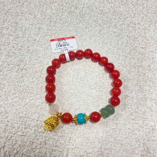 南红卡8手链圆珠单圈多圈素圈设计定制多样性发其一YD1066