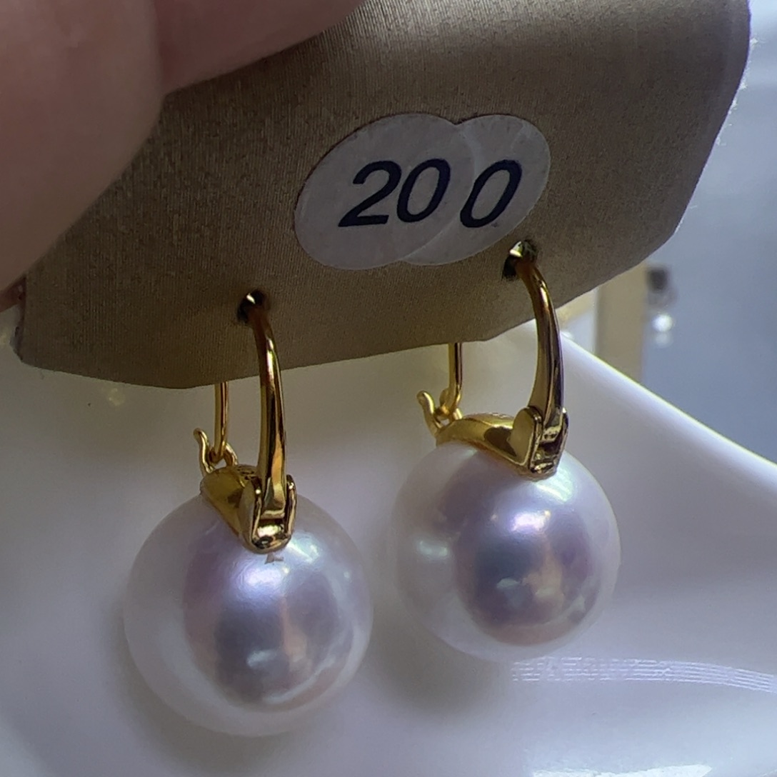 淡水珍珠耳饰银S925镶嵌