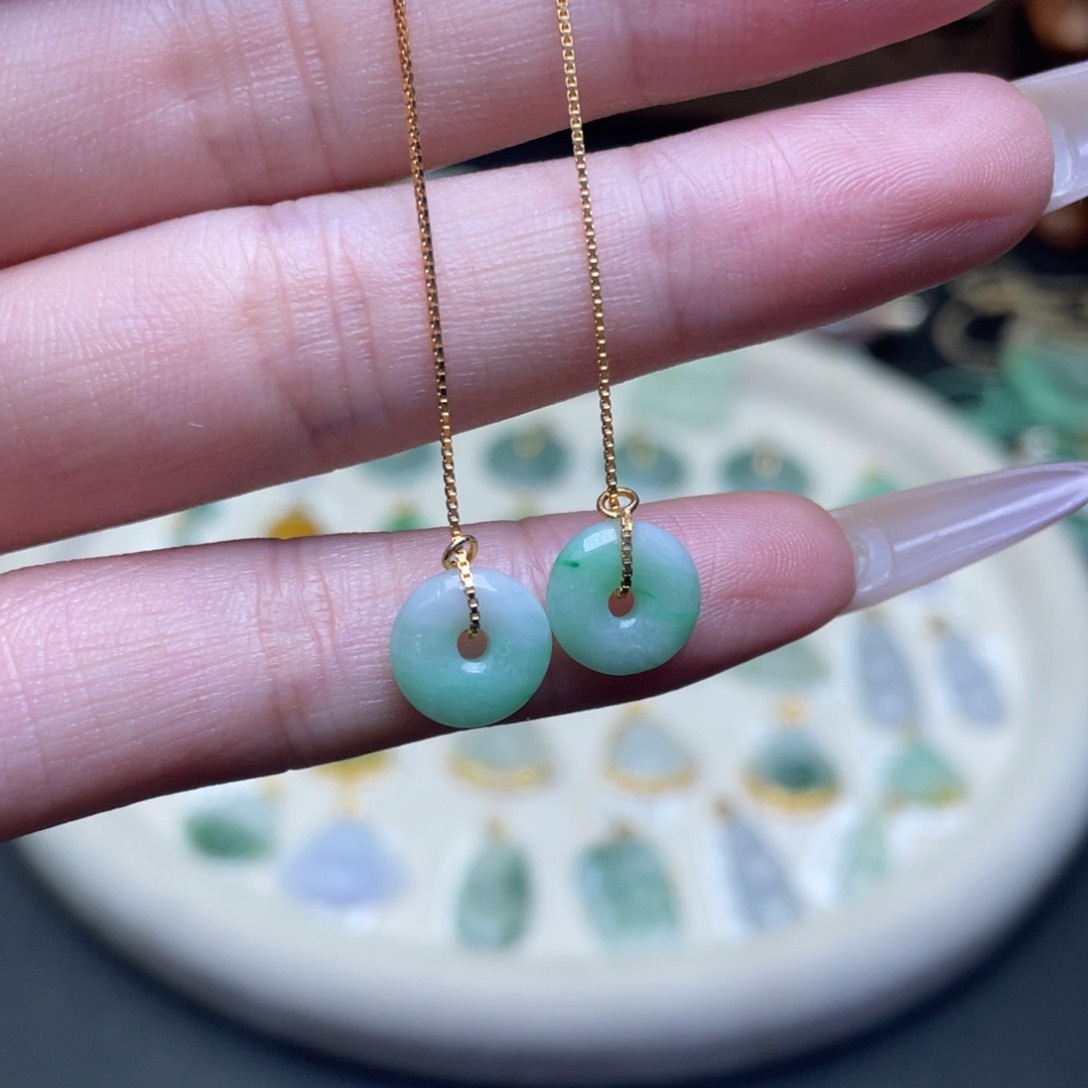 颈饰银S925镶嵌翡翠