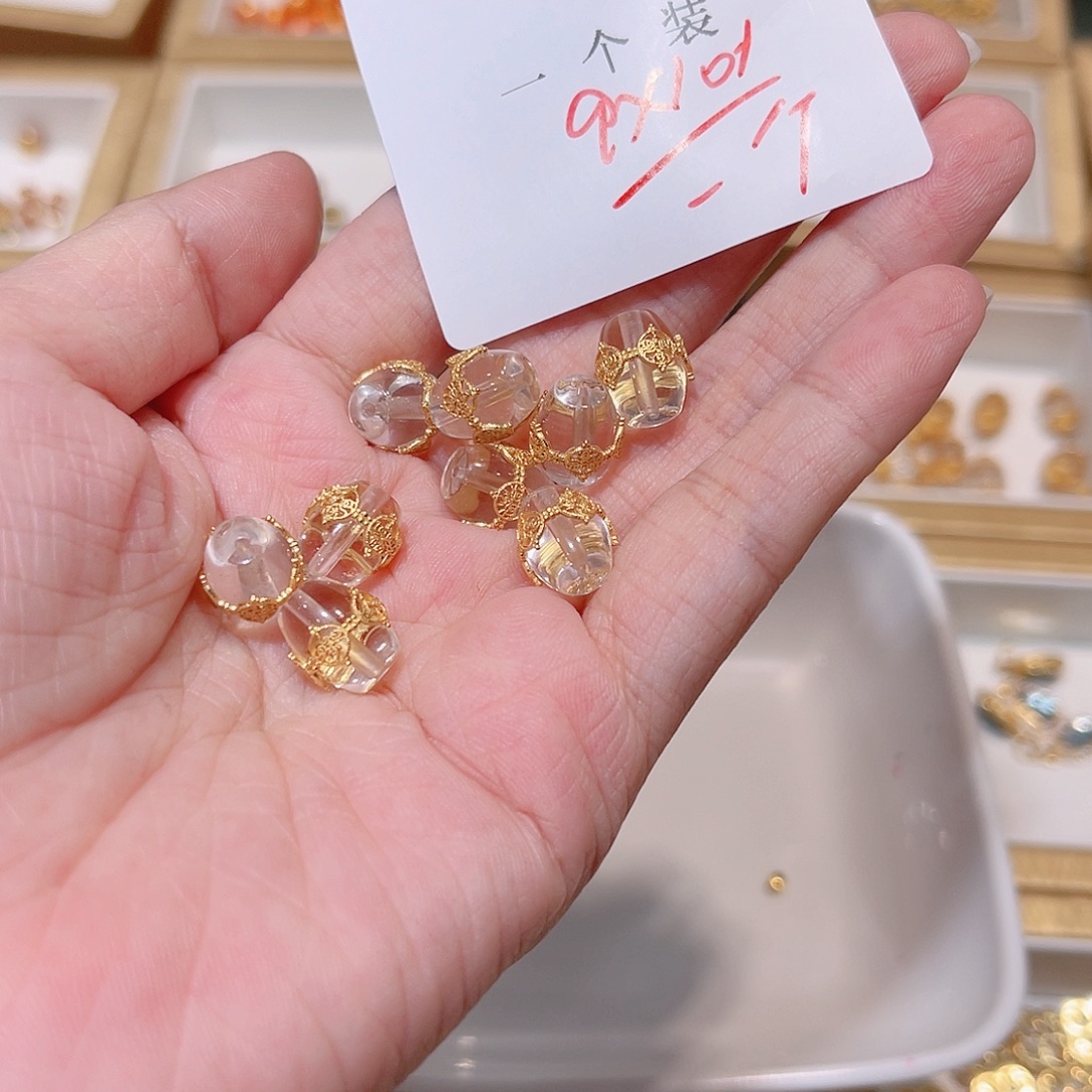 银S925镶嵌珠宝半成品水晶62 。       