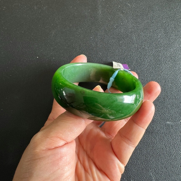 【收藏级红皮白加绿约58mm】俄七夹层红皮白加绿细料约58*20*8mm