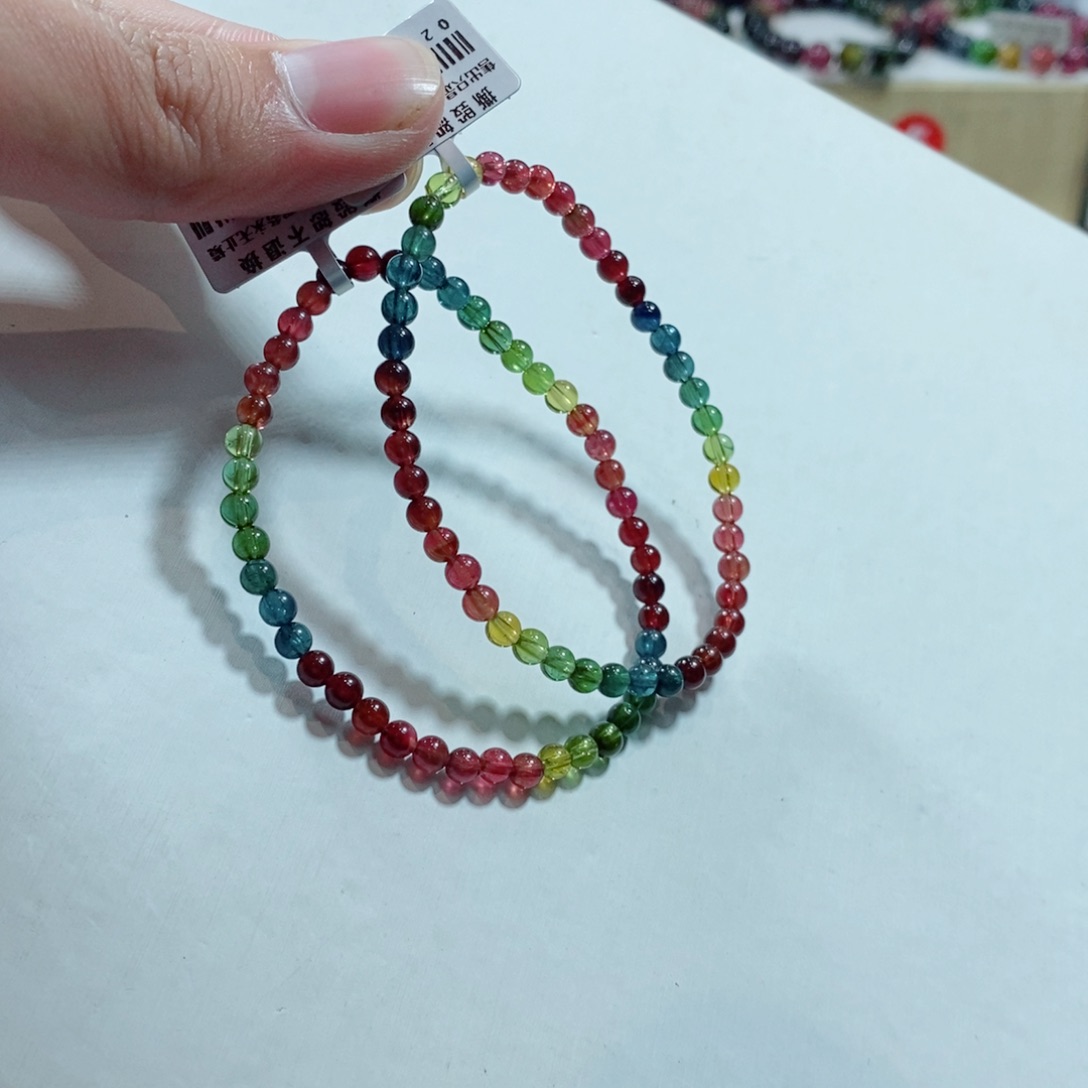 碧玺手链未镶嵌多样性发一条