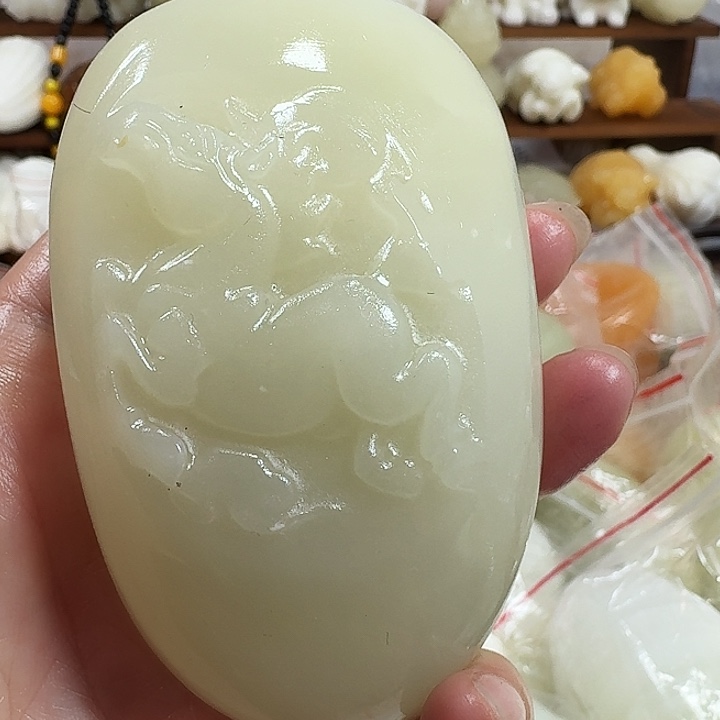 用***5砖雕石头手把件不退不换