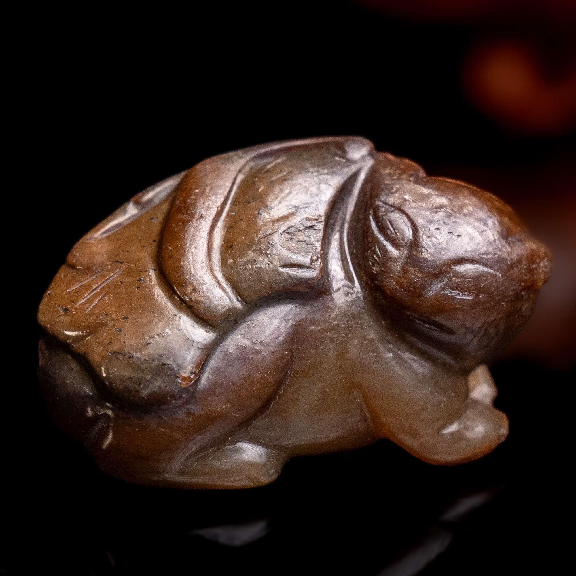 1750明代和田玉耄耋花件2025