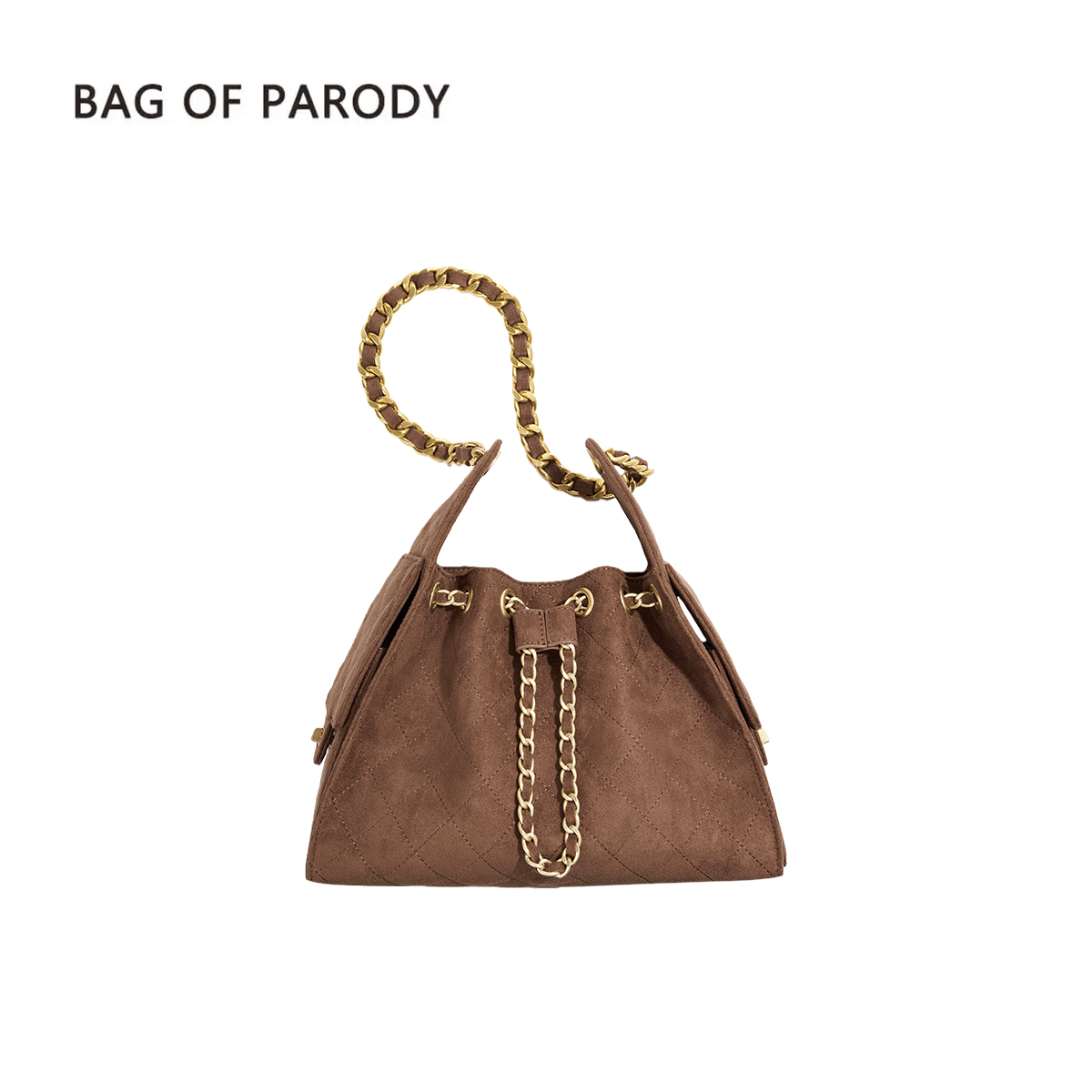 Bag of parody2025秋冬新款托特水桶包小香风甜美手拎包百搭单肩