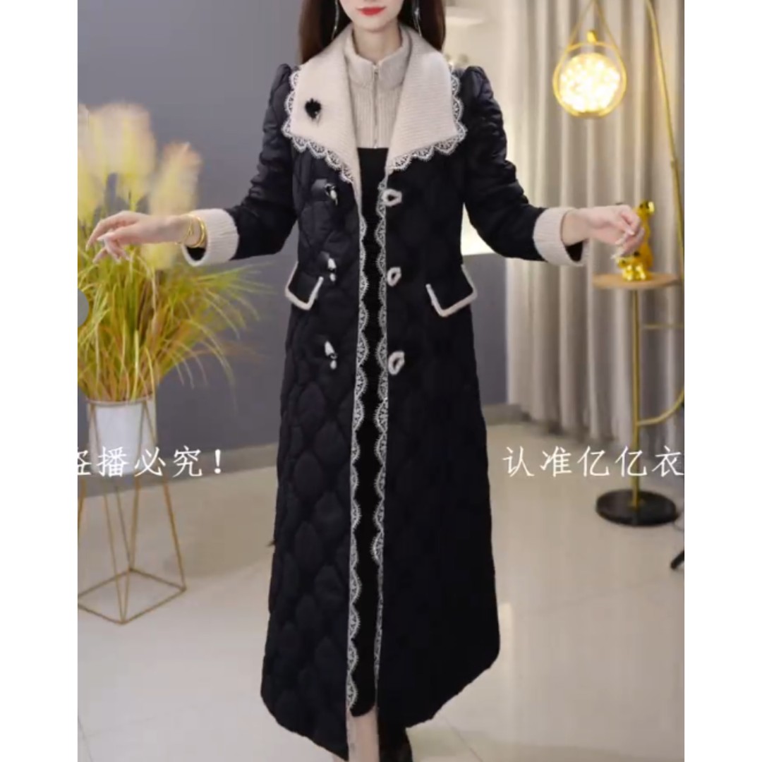 【定制套装】C1793大衣配连衣裙优雅气质时尚减龄休闲显瘦收腰冬