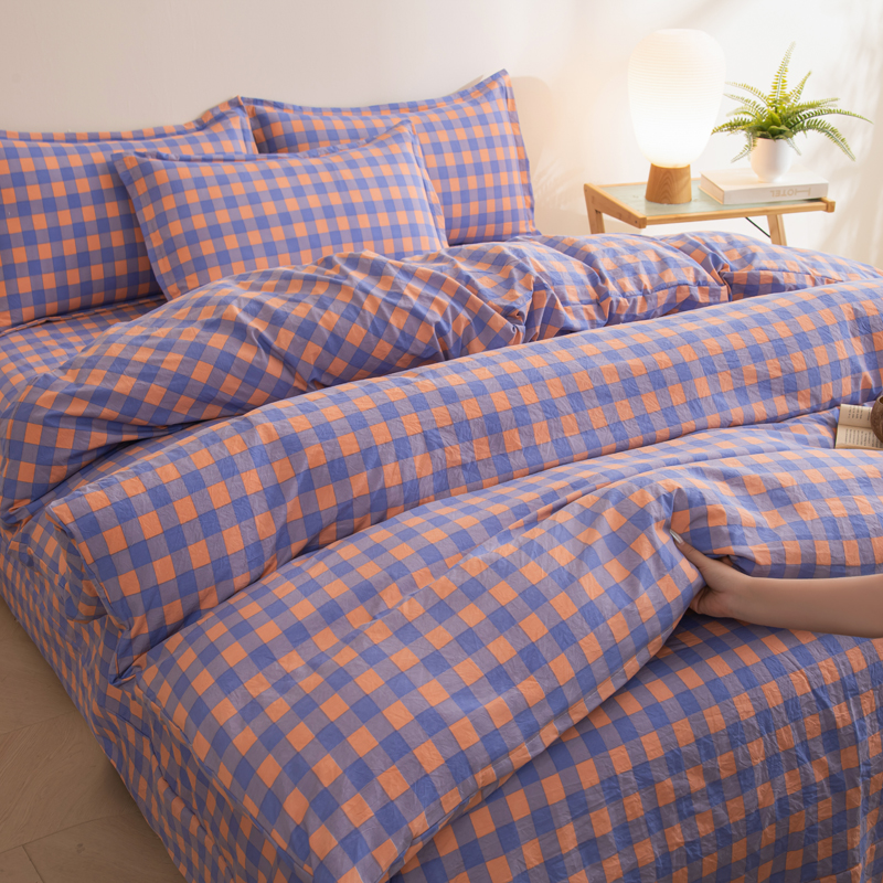 处理捡漏了床品套件单被条纹被单简约棉被罩棉被套床上用品被子