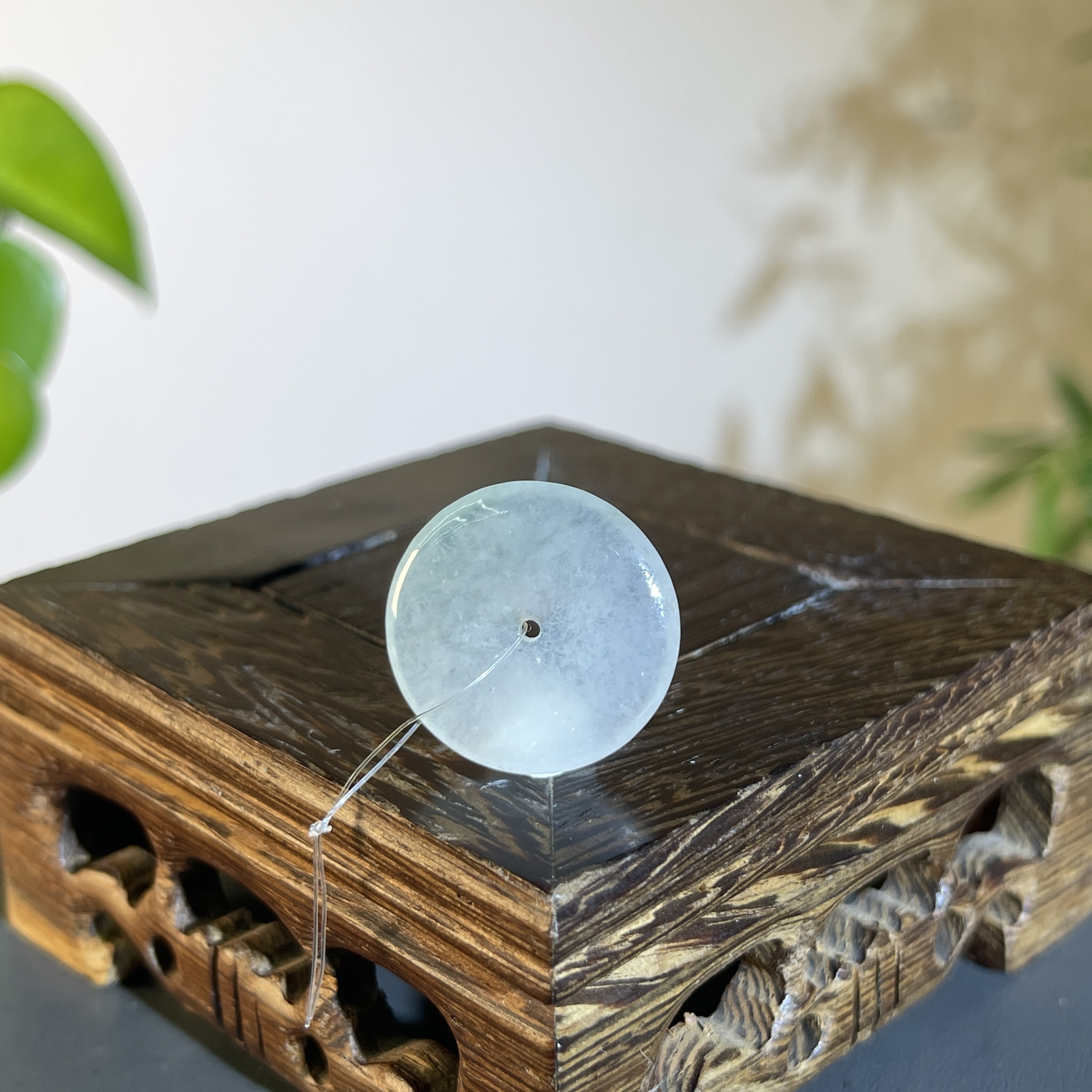 JCB13-137   天然缅甸A货翡翠   平安扣