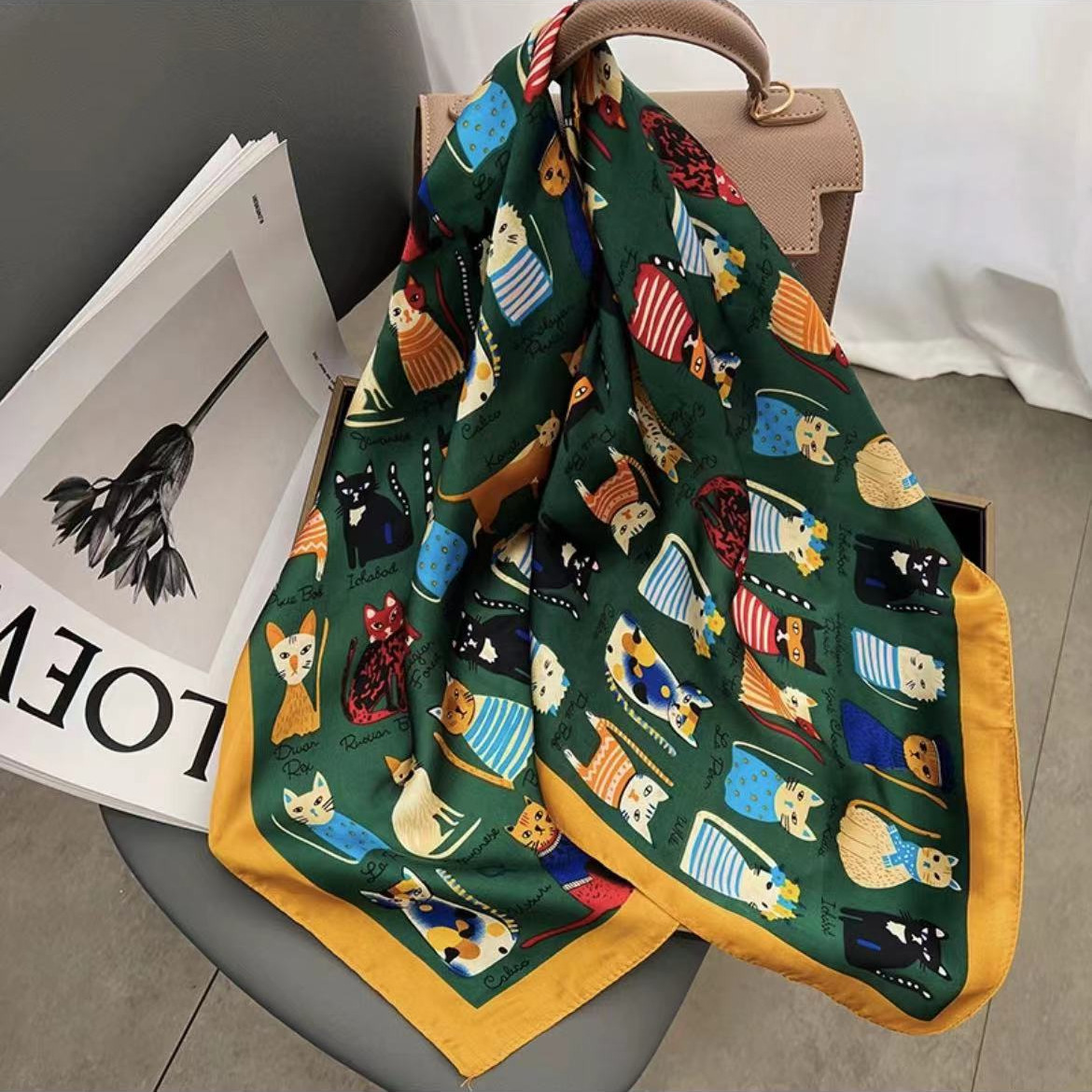 【百变猫】时尚新款F272春夏丝缎仿真丝女士布料