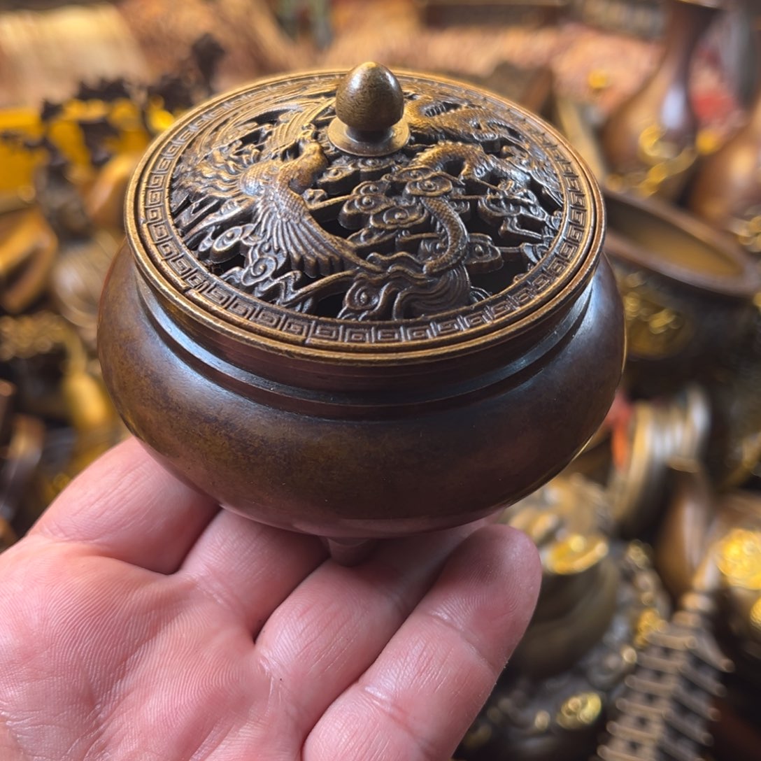 茶壶香炉铜器摆件