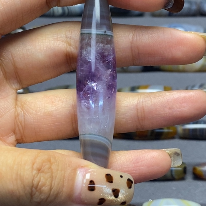 F***机玛瑙/玉髓合金藏风蓝沁海浪花