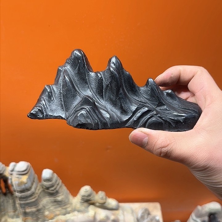 茶宠阳*奇石茶宠鱼缸文房摆件 