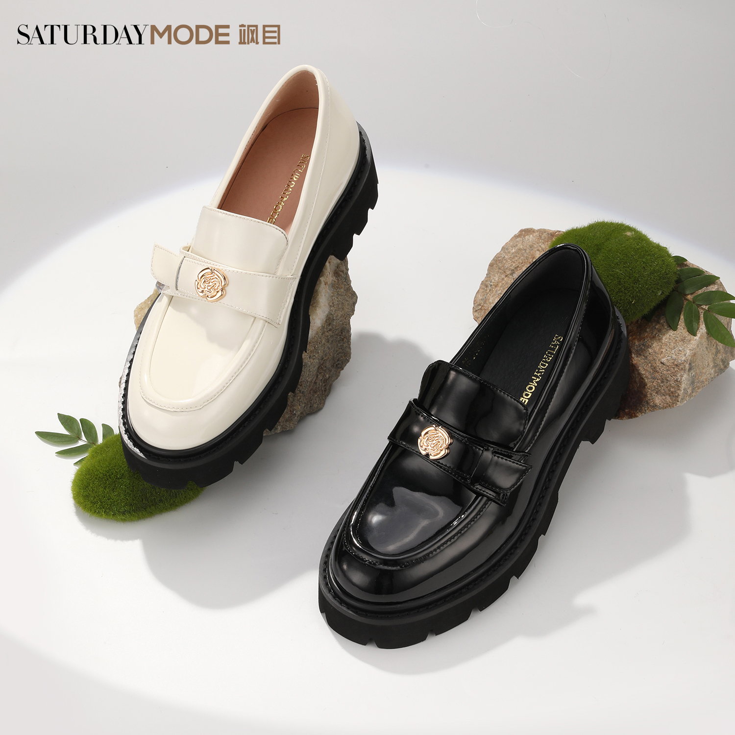SATURDAYMODE乐福鞋复古女款单鞋通勤百搭小皮鞋英伦风MD43112030