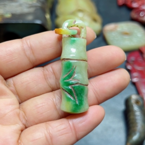 吊坠白玉菩提风****8把件