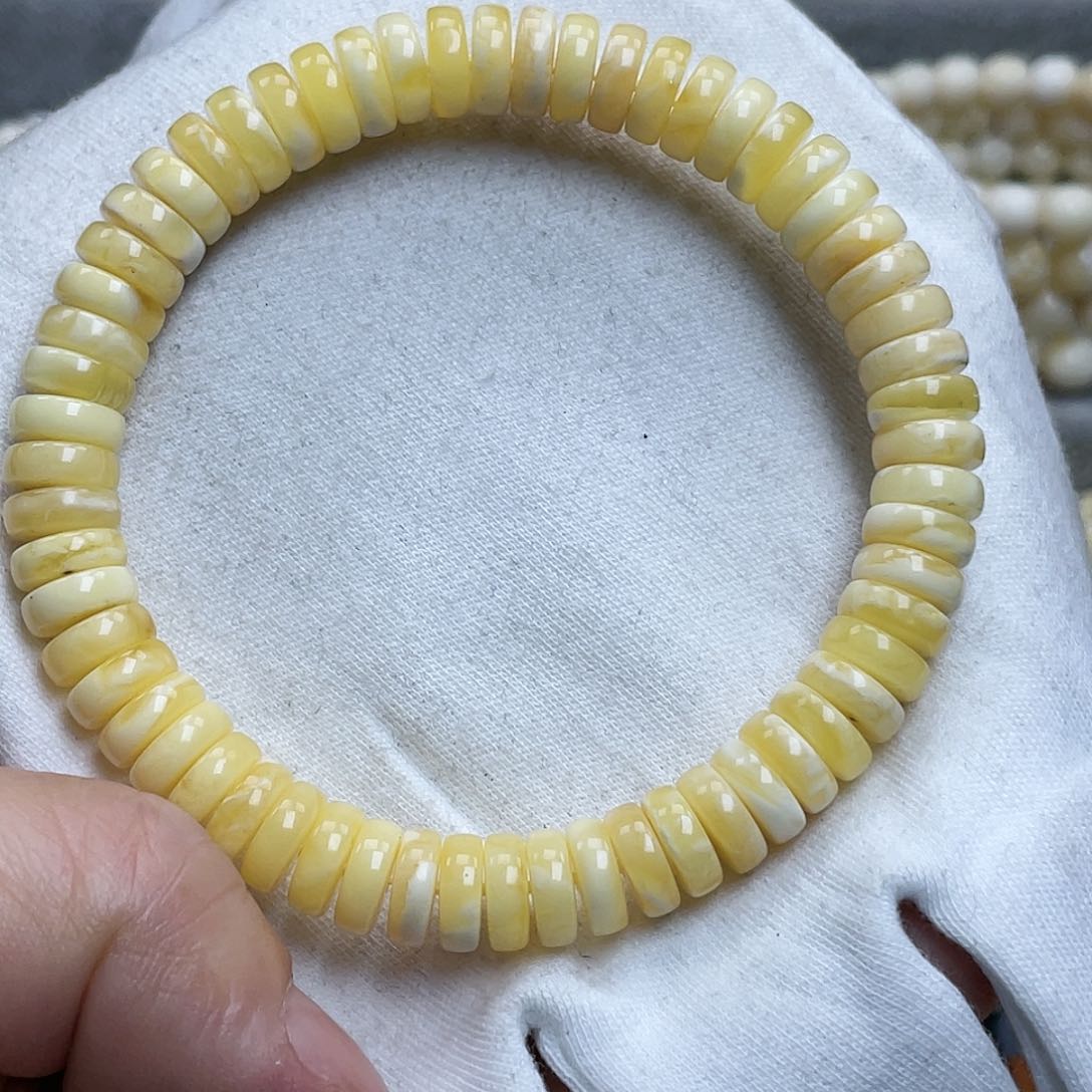 蜜蜡裸石未镶嵌9m蜜蜡手串