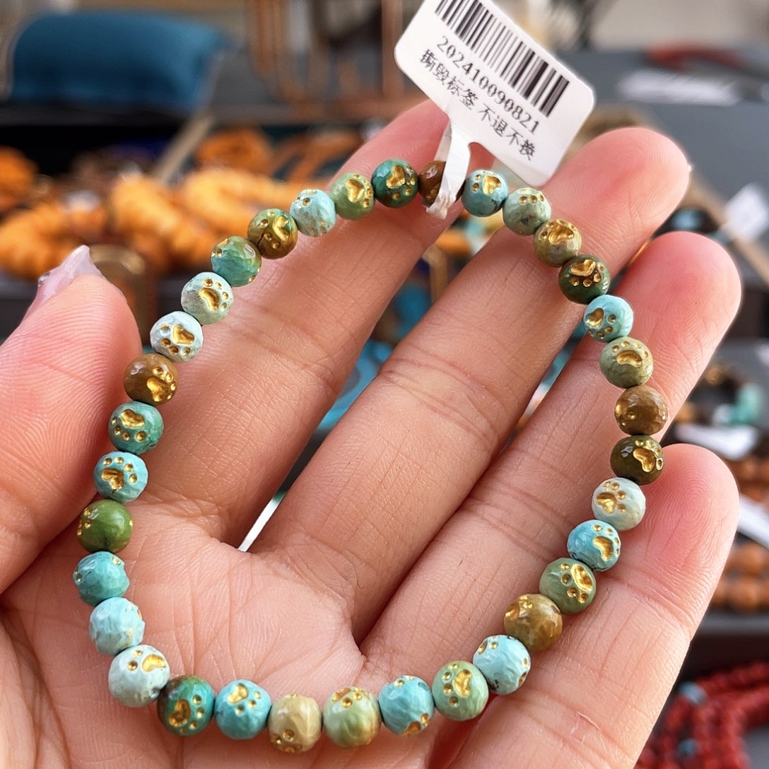 绿松石手链未镶嵌手串