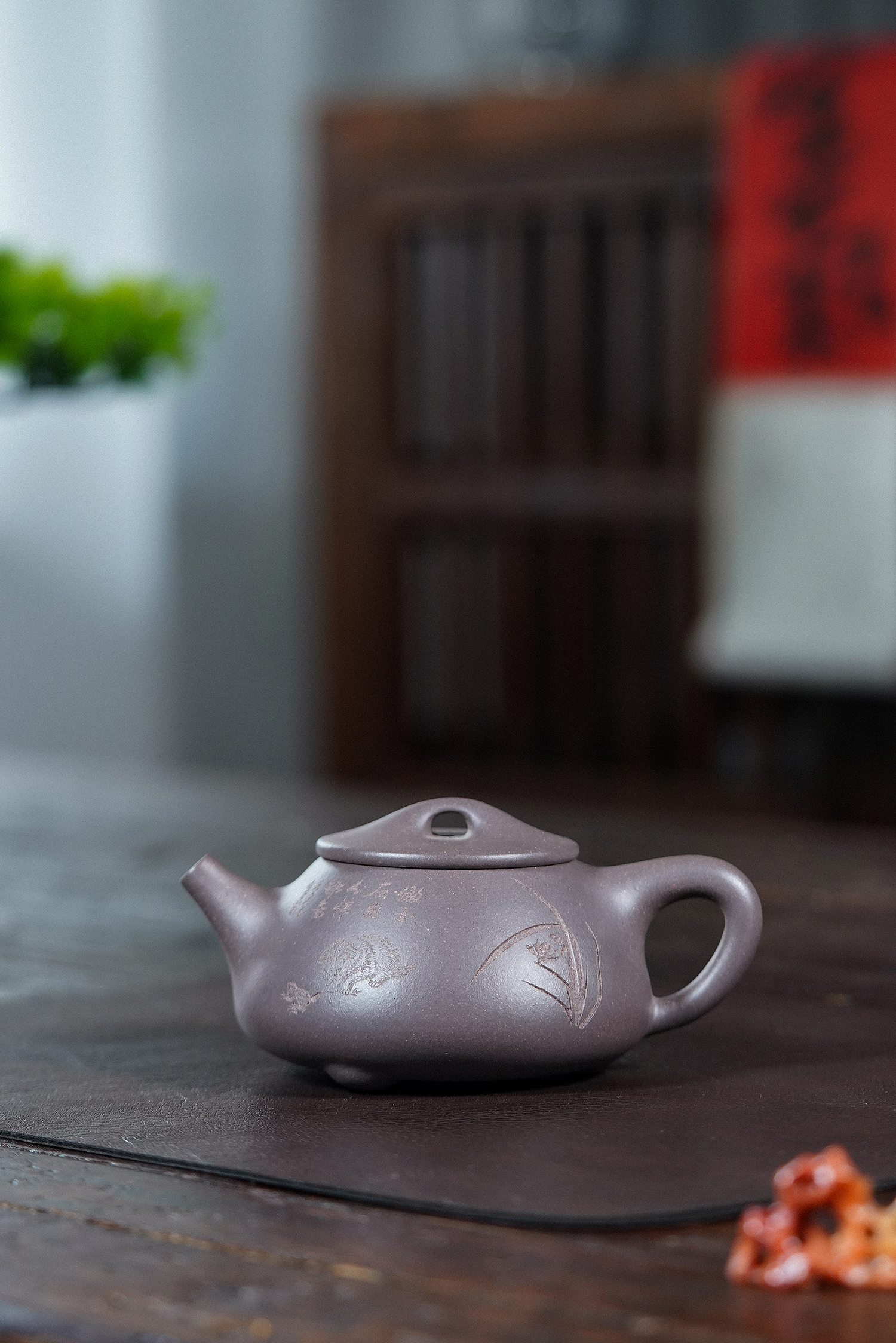 【禅砂居】景舟石瓢_300cc_天青泥_全手工_宜兴纯手工原矿紫砂茶壶