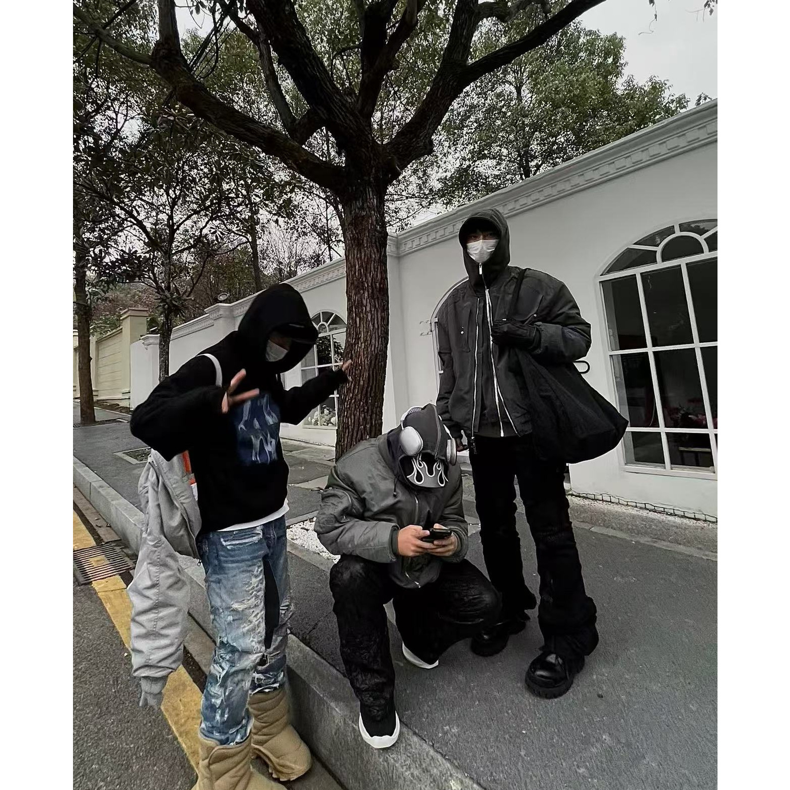 66988国标羽绒服立领三条杆设计潮牌男女同款2025新款爆款