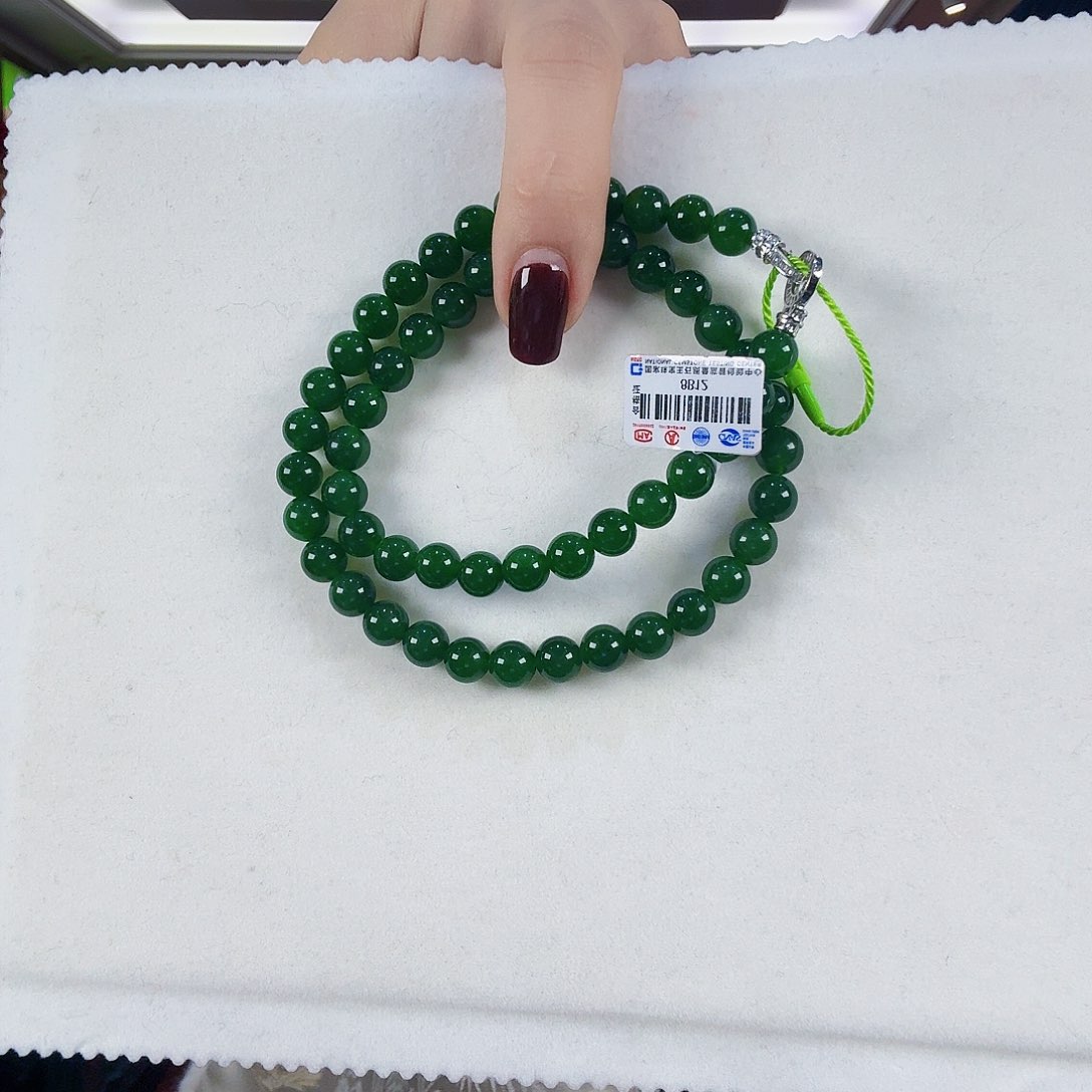 和田玉（碧玉）颈饰未镶嵌静*