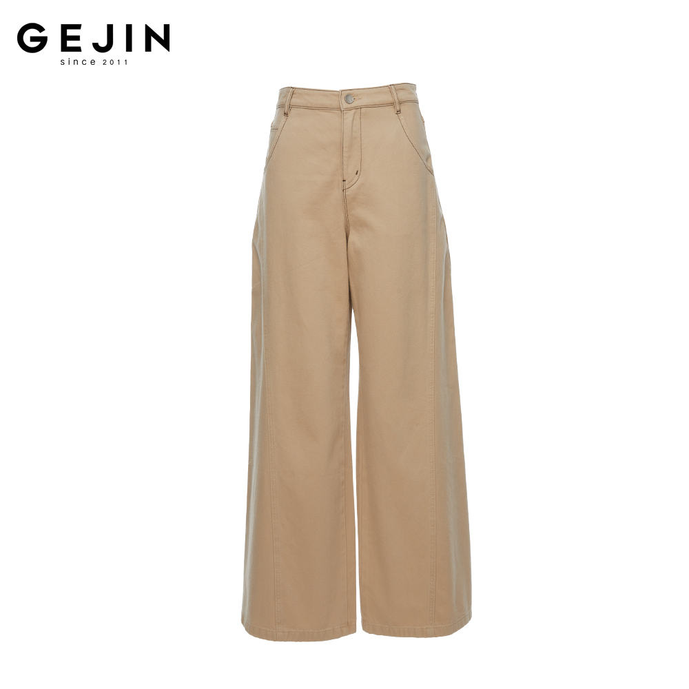 GEJIN/歌锦阔腿裤时尚简约宽松设计师休闲裤女装9122530092