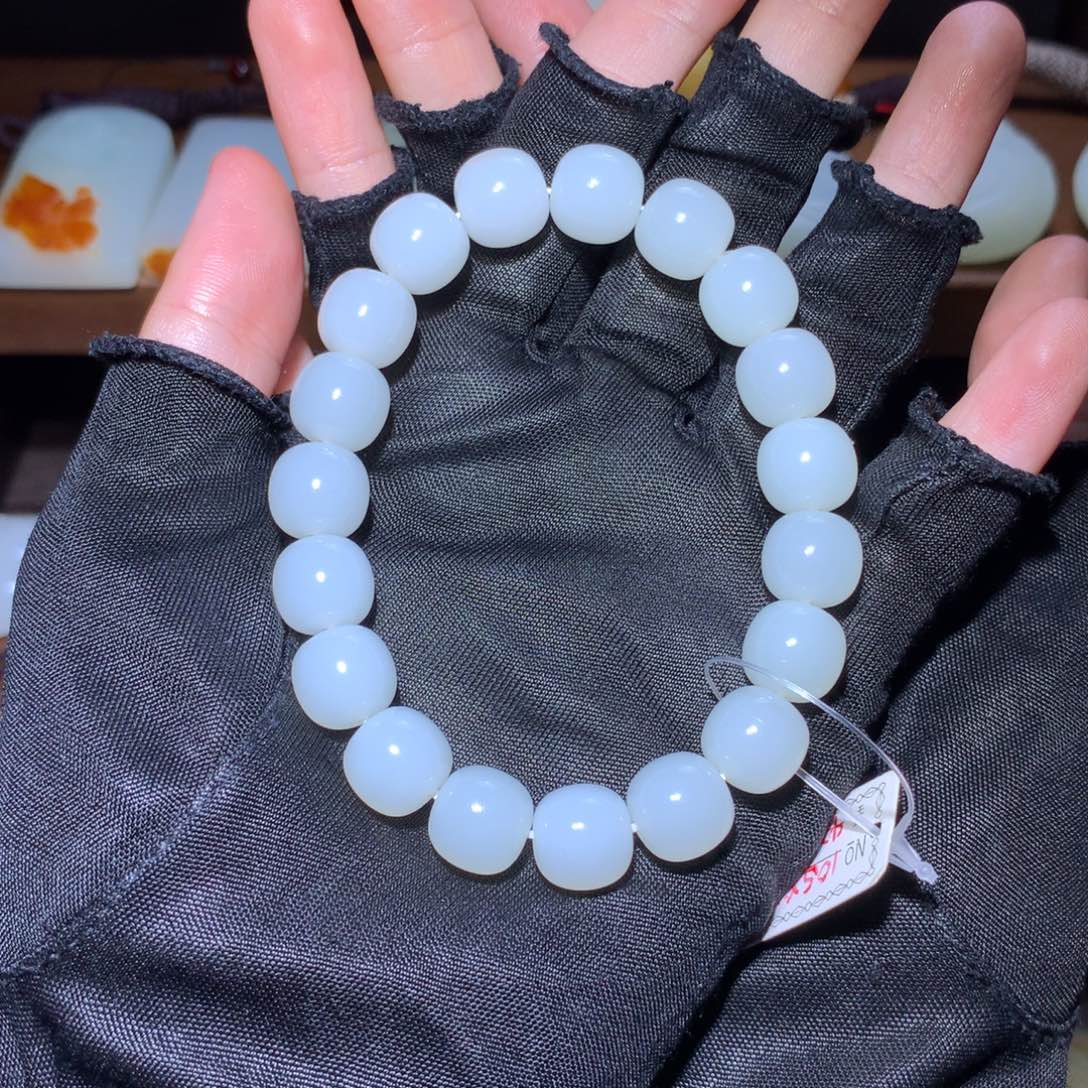 博***赤手串未镶嵌和田玉