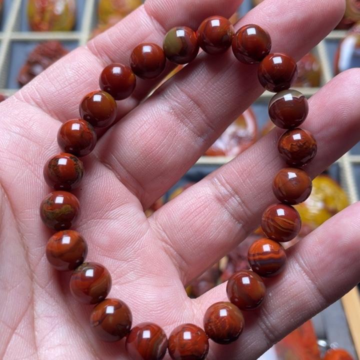 玛瑙/玉髓战国红手链未镶嵌