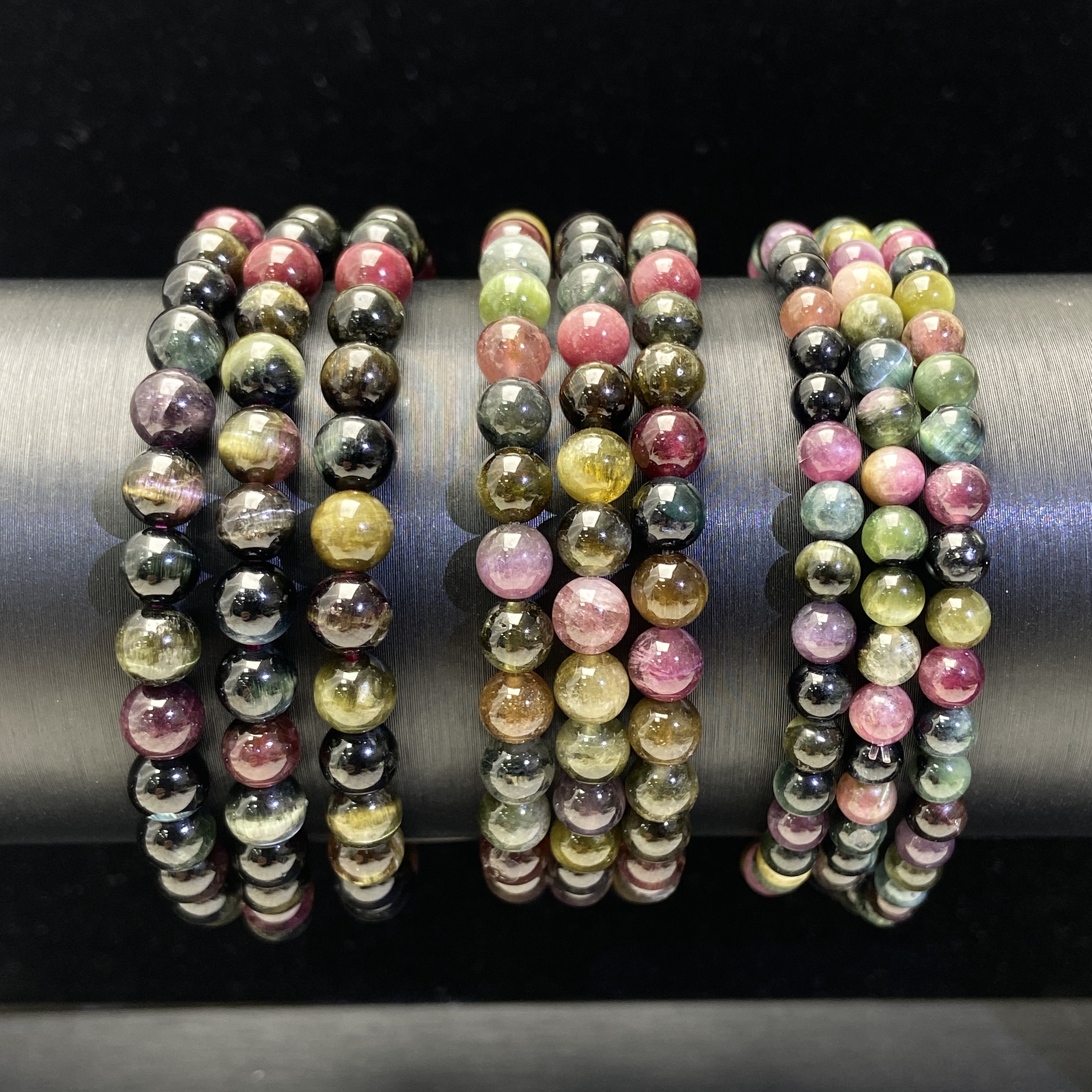 【星浩珠宝】霓虹碧玺多圈手串23-9T144H474【多样性发一件】