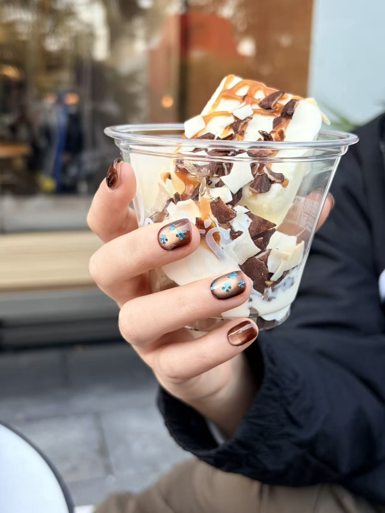 【风花雪月】深棕色系日常秋冬显白纯手工穿戴甲