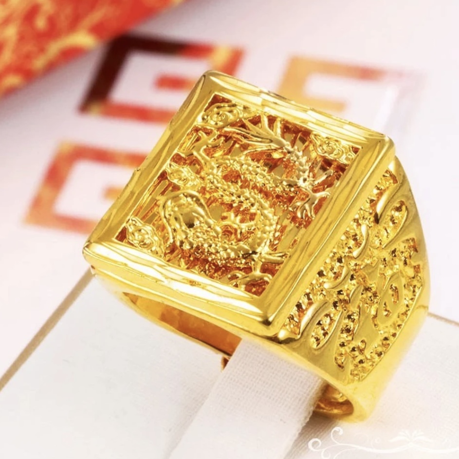 合金戒指 霸气男款 帝王浮雕龙戒 戒指首饰07