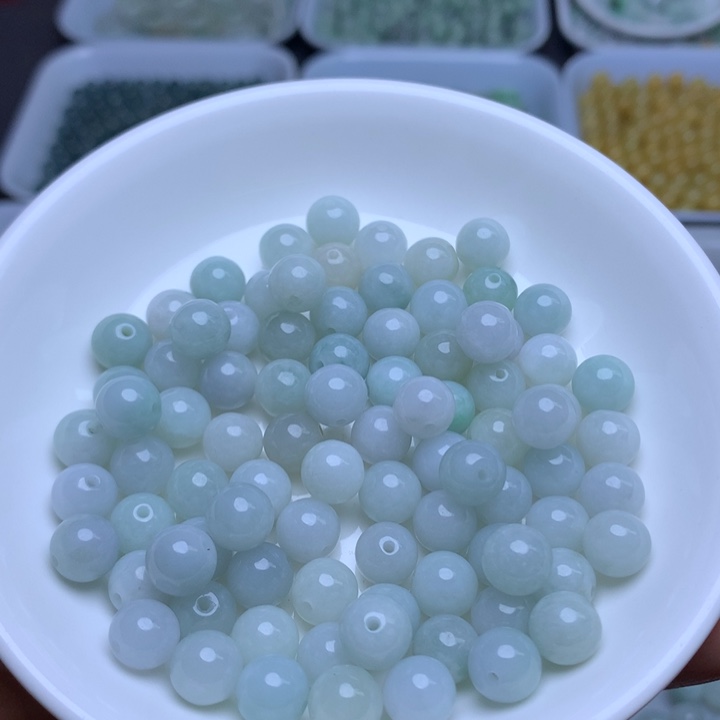 散珠翡翠卡7.8冰绿白24个