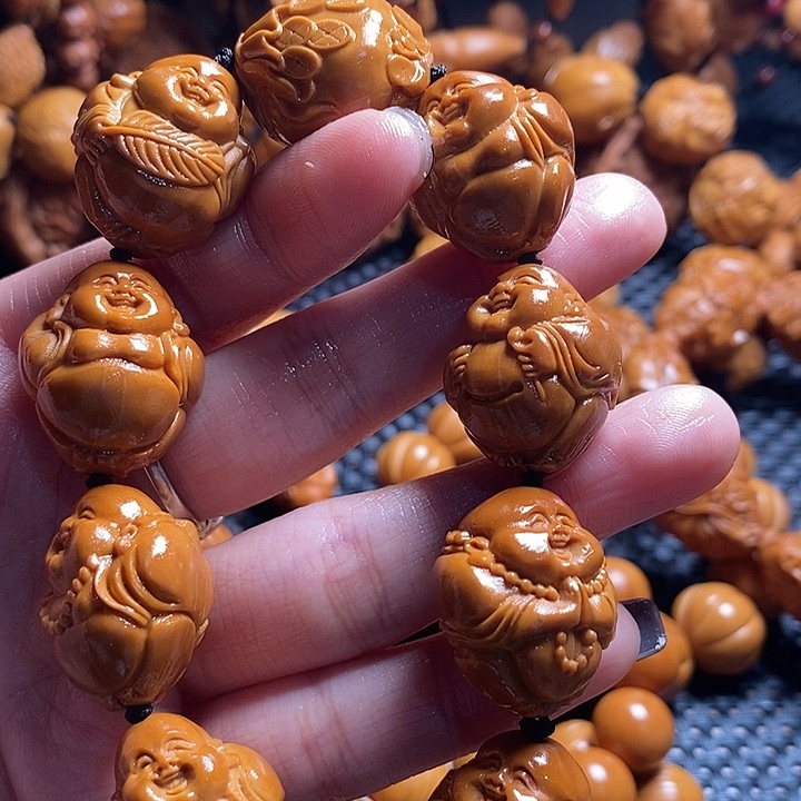 吊坠橄榄核八宝弥勒