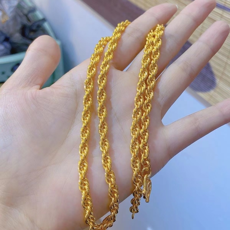 合金项链  精品粗麻花项链