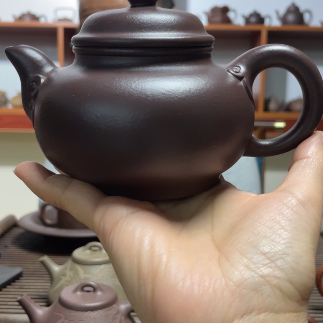 五***纷紫砂茶壶天青泥如意掇只300CC