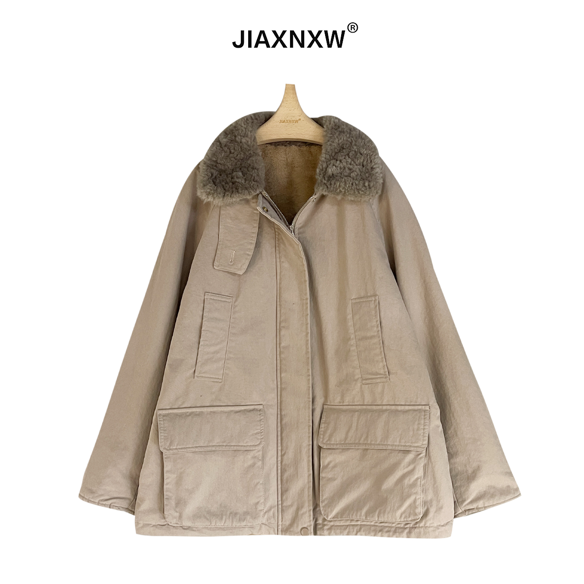 纯棉毛领老钱风棉服SY25992