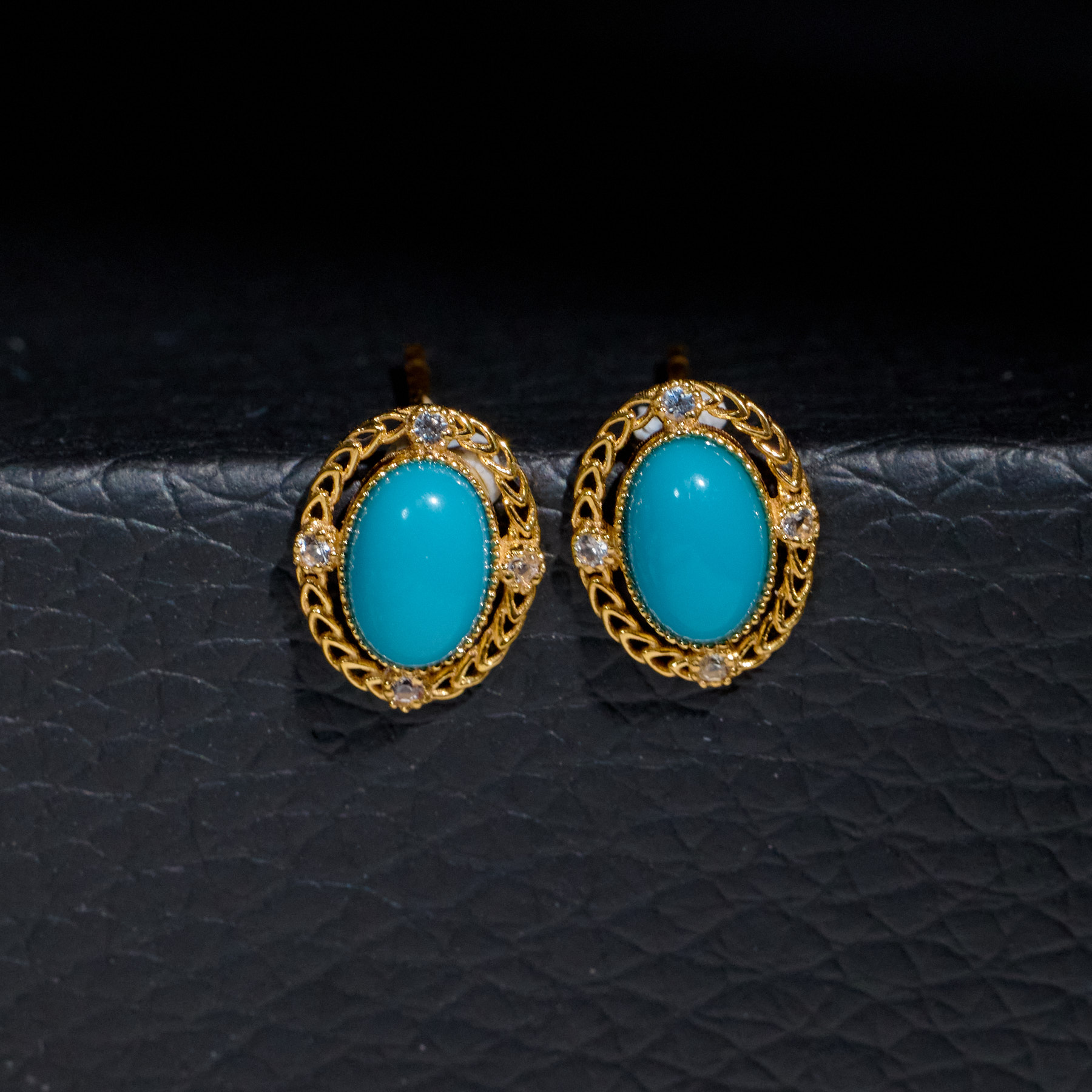 【歪歪】蛋面*美松耳饰*18K金镶嵌（多样性发其一）N7626