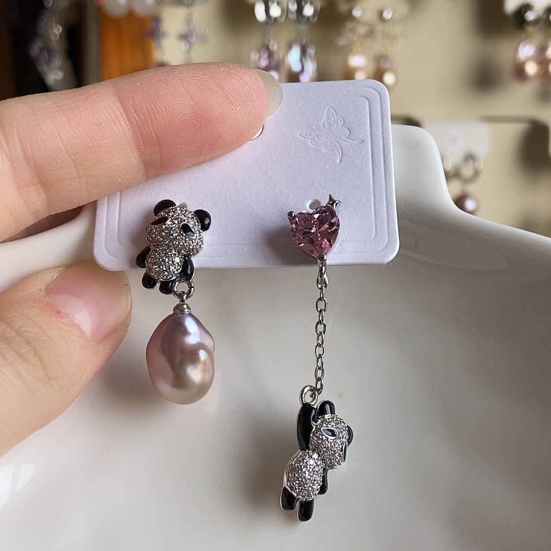 淡水珍珠吊坠(不含链)合金特价耳饰3897